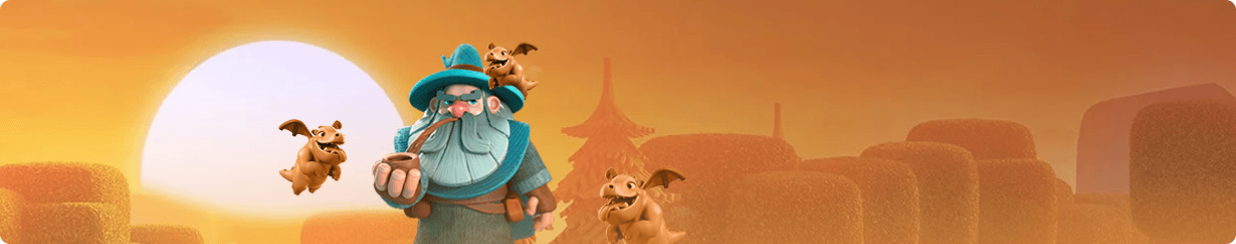 Sell Clash Royale Accounts Banner, Magician with little dragons