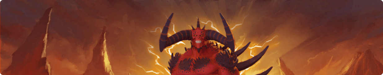 Buy Diablo Immortal Accounts Banner, Demon with horns