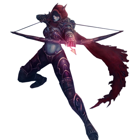 Sell wowc gold, sylvana with a cape and an arch, wow character, world of warcraft