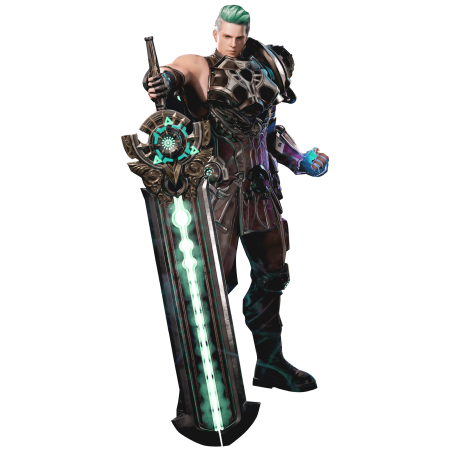 sell LA accounts, male warrior with big sword