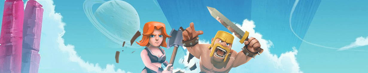 sell coc accounts, female and male warrior